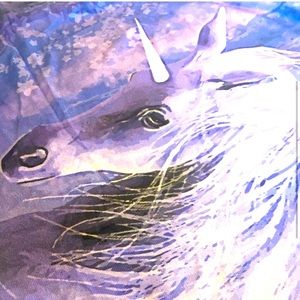 Purple Unicorn 🦄 60” Round Beach 🏖 Towel Brand New Never Used